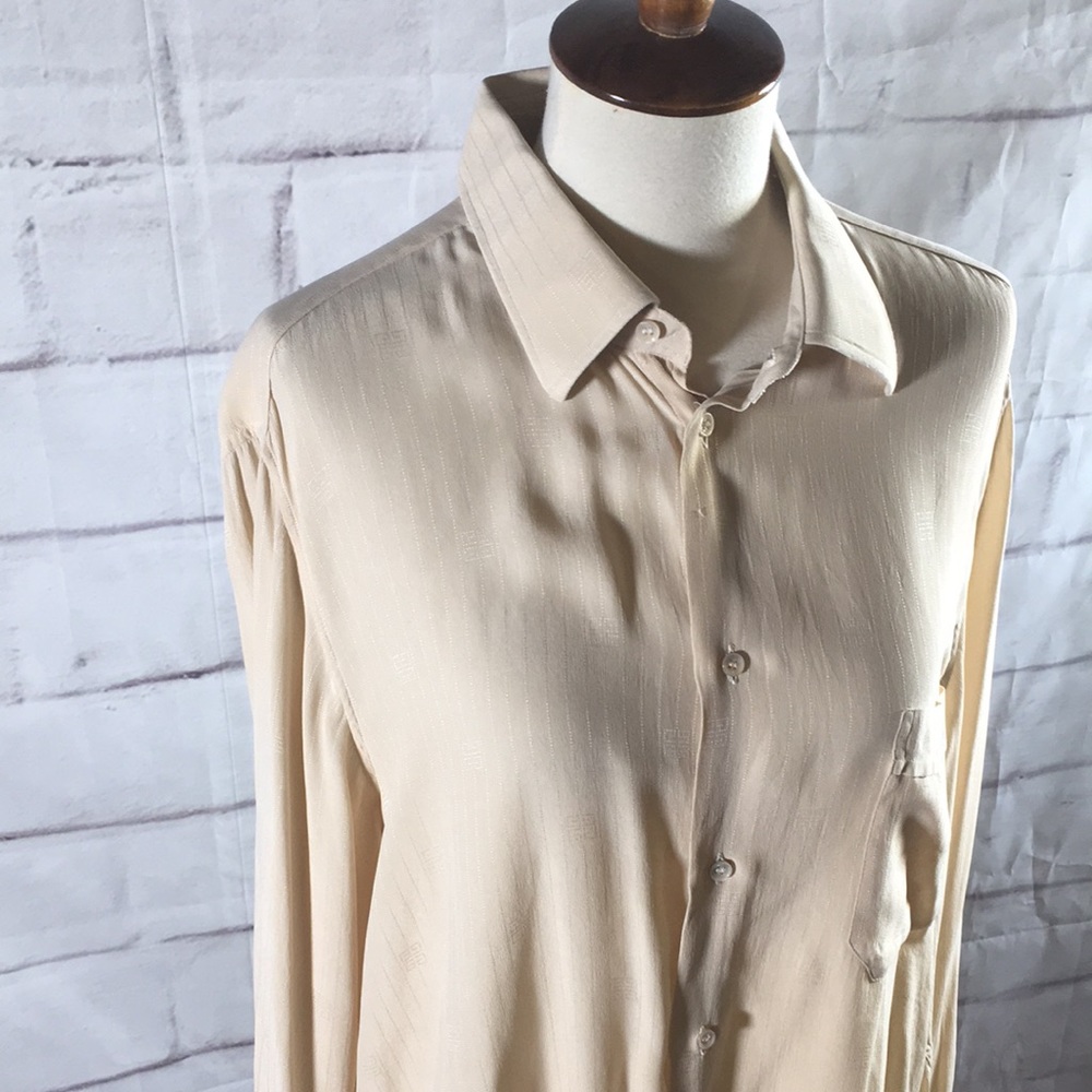 Givenchy Vintage Silk Button Down Blouse Shirt In… - image 3